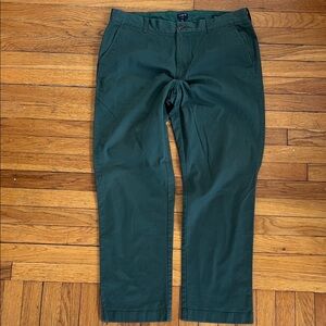 Men's J.Crew Green Pants khakis 36x32 athletic fit